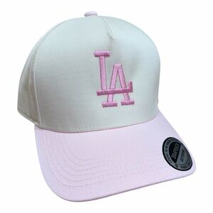 Los Angeles LA Pink & White Baseball Cap Dodgers hat Pink Dodgers hat women hat
